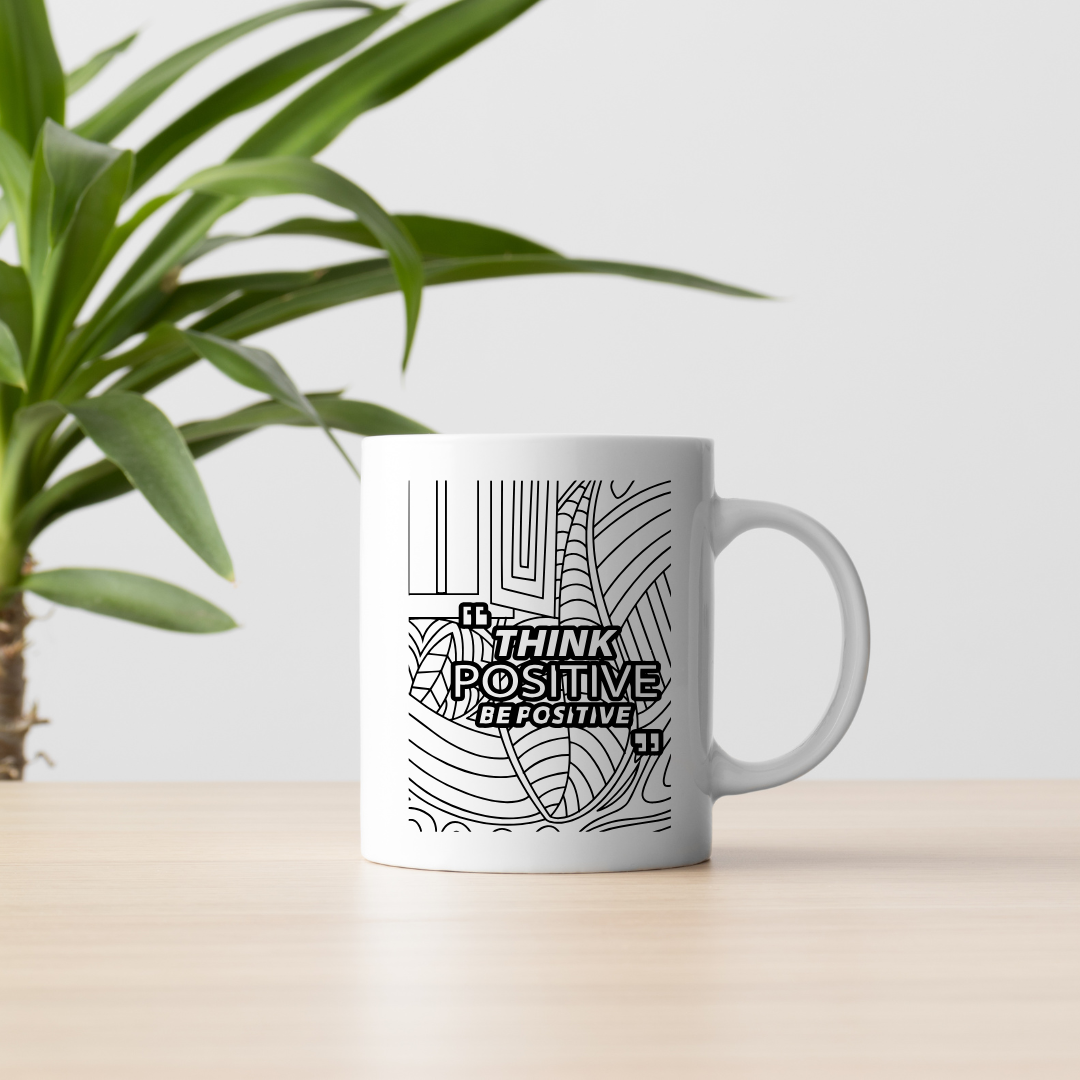 Black and White Minimalist Mug Mockup design