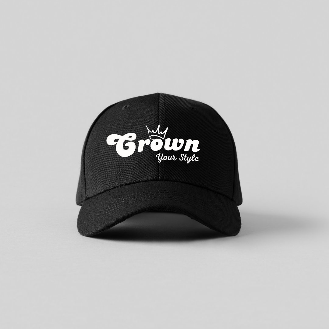 White and Dark Grey Crown Fashion Hat Mockup